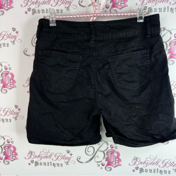 Warehouse one bottoms up mid sho shorts Classic Black Women's Jean Shorts cargo - Picture 2 of 10